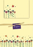 briefpapier met envelop
kringlooppapier
'Bloemen en vogeltje'
12 vel, 12 enveloppen